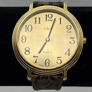 Gold Leopard Print Collezier Men’s Watch